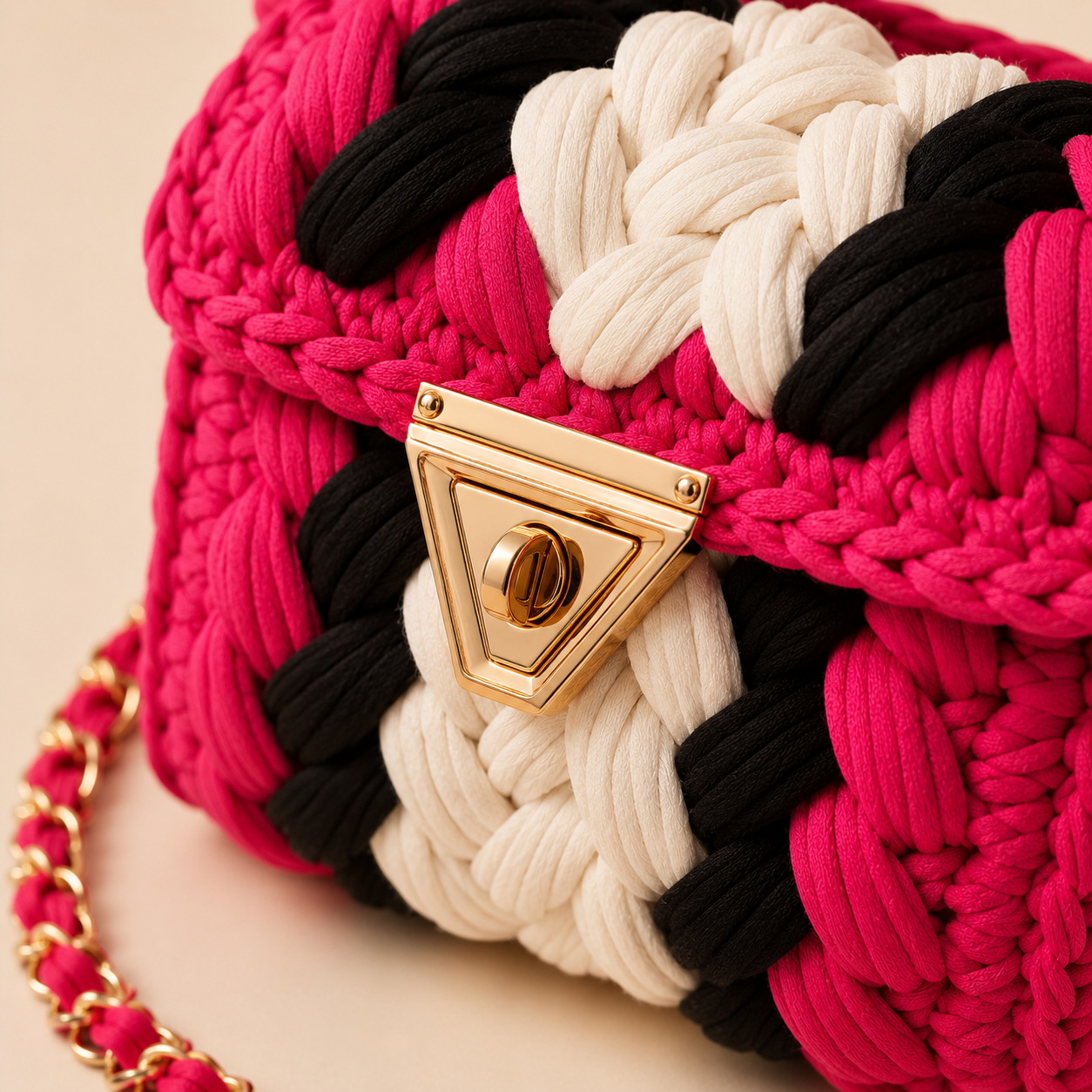 Trinity Weave Top Handle Bag